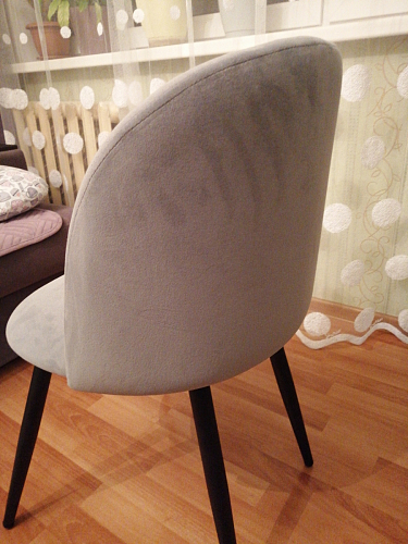 Стул на металлокаркасе Gabi dark beige / black / silver фото покупателя 837