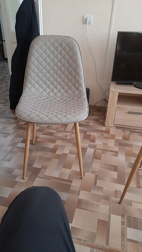 Стул на металлокаркасе Capri dark beige / white фото покупателя 70