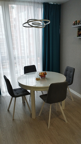 Стул на металлокаркасе Чилли зеленый / черный фото покупателя 986