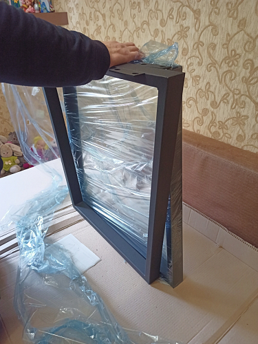 Стол Лота Лофт 140 25 мм черный матовый / бетон фото покупателя 918