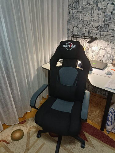 Компьютерное кресло Driver/Драйвер кожзам черный / серый фото покупателя 73