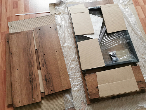 Письменный стол Битти Лофт 116х60х75 дуб вотан / белый матовый фото покупателя 69