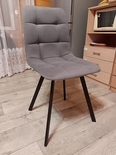 Стул на металлокаркасе Чилли синяя ткань / белый фото покупателя 1080