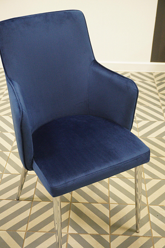 Стул на металлокаркасе Benza dark blue из шоурума 1