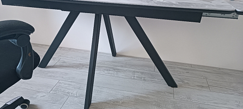 Керамический стол Вилли 140(200)х80х75 черный мрамор shakespeare black / черный фото покупателя 57