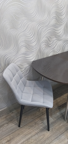 Стул на металлокаркасе Челси бежевый / черный фото покупателя 106