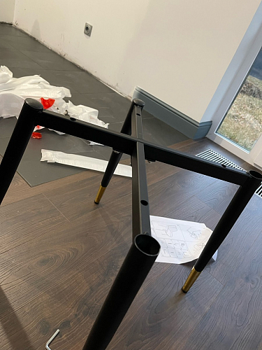 Стул на металлокаркасе Seda 01 blue / gold / black фото покупателя 27