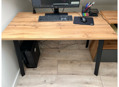 Стол Тринити Лофт 120 32 мм бетон / черный матовый фото покупателя 338