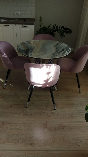 Стул на металлокаркасе Gabi latte / gold / black фото покупателя 267