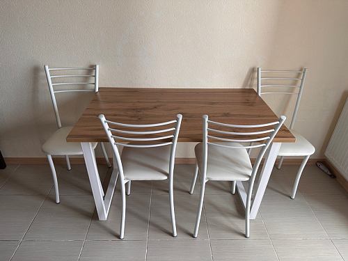 Деревянный стол Лота Лофт 120x75 дуб крафт табачный / черный матовый фото покупателя 335