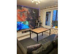 Стол Центавр 120(160)х70х75 файерстоун / черный матовый фото покупателя 3