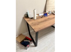 Стол Лота Лофт 140 25 мм черный матовый / бетон фото покупателя 333