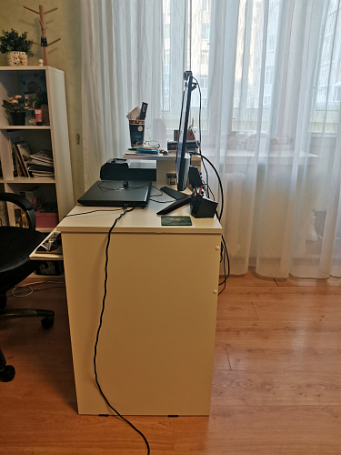 Стол компьютерный Джаз-24 правый белый фото покупателя 169