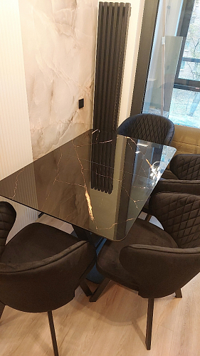 Стол на тумбе Бугун белый / золото фото покупателя 74