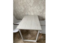 Стол Лота Лофт 140 25 мм черный матовый / бетон фото покупателя 666