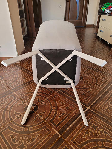 Стул на металлокаркасе Челси морская волна / черный фото покупателя 217