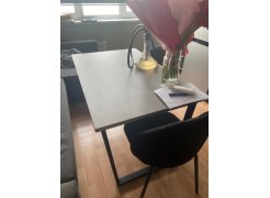 Деревянный стол Лота Лофт 120(160)х75 черный матовый / бетон светлый фото покупателя 94