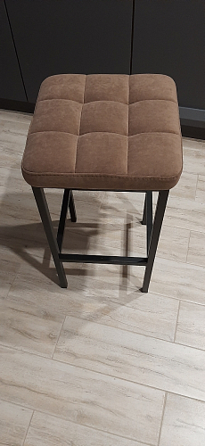 Барный стул Лофт ткань канди грей / черный матовый фото покупателя 72