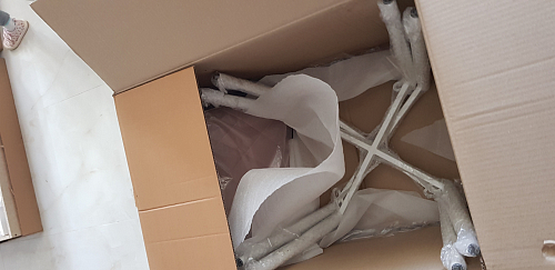 Стул на металлокаркасе Баодин velutto 05 / белый фото покупателя 1