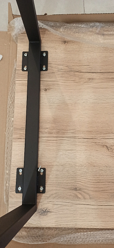 Стол Лота Лофт 140 25 мм черный матовый / дуб вотан фото покупателя 462