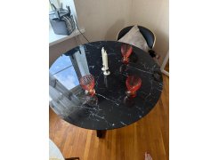 Стеклянный стол Норфолк 100 золото фото покупателя 37