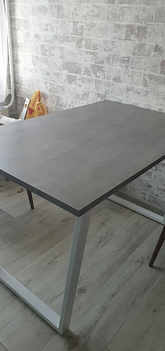 Стол Лота Лофт 120 32 мм бетон / черный матовый фото покупателя 177