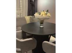 Керамический стол Барел 110 krater perla repose / черный фото покупателя 16