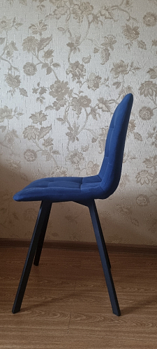 Стул на металлокаркасе Чилли синяя ткань / белый фото покупателя 117