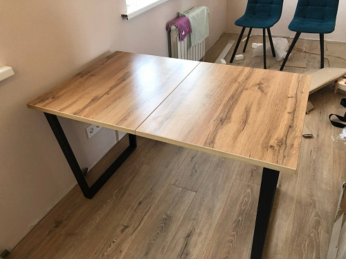 Деревянный стол Лота Лофт 140х80 черный матовый / бетон светлый фото покупателя 337