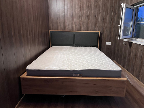 Двуспальная кровать Клауд 160х200 парящая дуб крафт золотой / антрацит фото покупателя 533