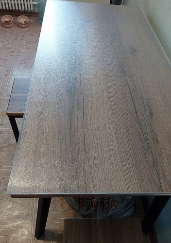 Стол Тринити Лофт 120 32 мм бетон / черный матовый фото покупателя 623