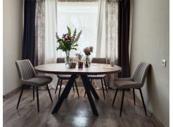 Стул на металлокаркасе Седа К крутящийся светло-серый  / белый фото покупателя 94