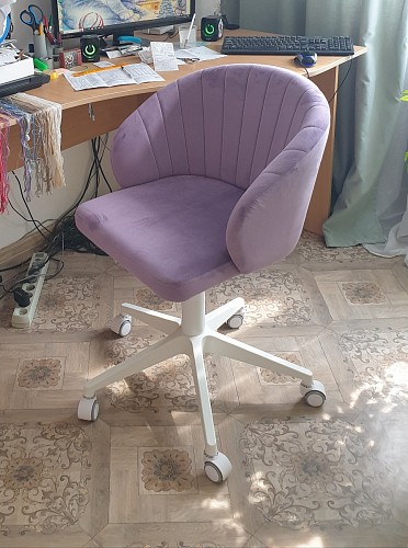 Компьютерное кресло Пард экокожа белый фото покупателя 129