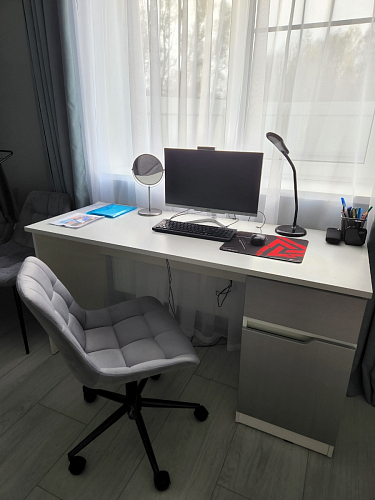 Компьютерное кресло Честер голубой (velutto 47 ) / черный фото покупателя 12