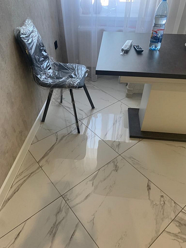 Стул на металлокаркасе Чилли К светло-серый велюр / черный каркас фото покупателя 685