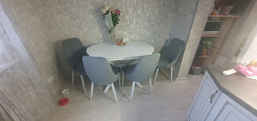 Стул на металлокаркасе Kora gray / black фото покупателя 76