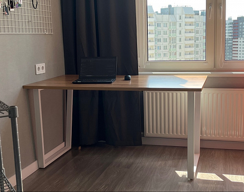 Деревянный стол Лота Лофт 140х80 черный матовый / бетон светлый фото покупателя 539