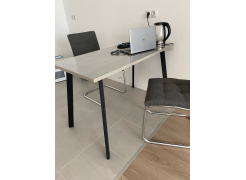 Стол Тринити Лофт 120 32 мм бетон / черный матовый фото покупателя 140