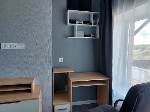 Компьютерный стол Джаз-24 левый дуб молочный фото покупателя 57