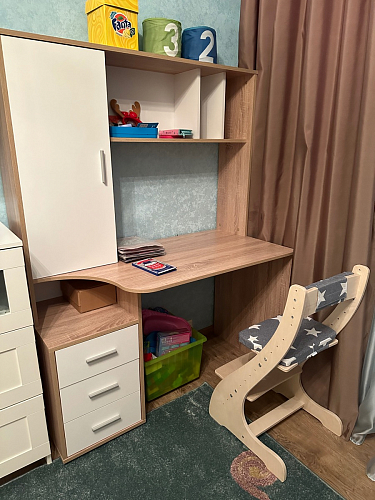 Стол компьютерный КСТ-16 бетон / белый фото покупателя 48