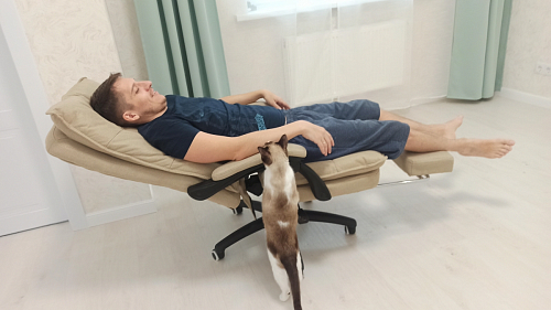 Компьютерное кресло Rapid голубое фото покупателя 220