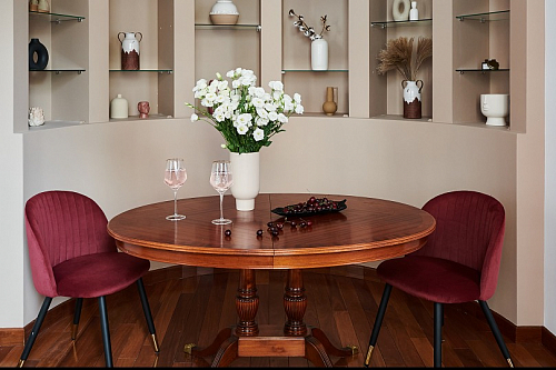 Стул на металлокаркасе Gabi 1 light blue / black / gold фото покупателя 543