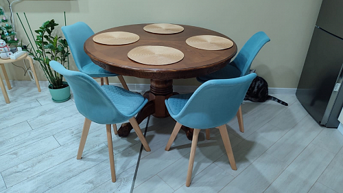 Стул Bonuss blue / wooden legs фото покупателя 38