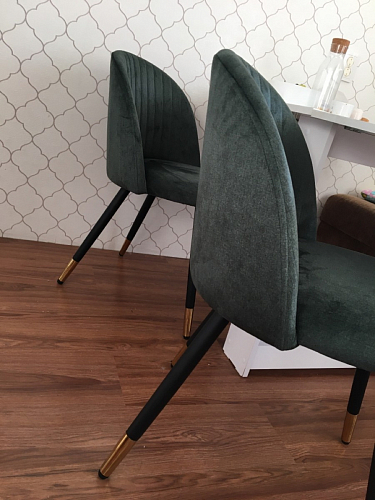 Стул на металлокаркасе Gabi green / black / silver фото покупателя 52