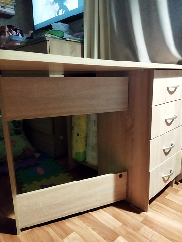 Стол-книжка Глория 606 М с ящиками дуб сонома фото покупателя 41