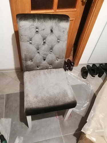 Стул Amelia white / fabric grey фото покупателя 5