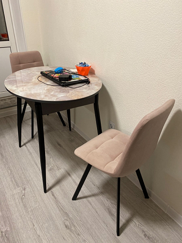 Комплект стульев Чилли 2 шт бежевый / черный фото покупателя 1007