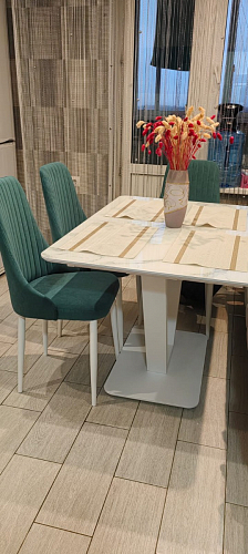 Стол на тумбе Бугун обсидиан / черный фото покупателя 59