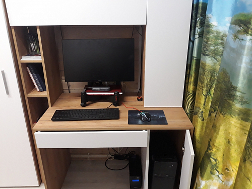 Письменный стол Комфорт 12.71 дуб золотой craft / белая аляска  - Уцененный экземпляр фото покупателя 43