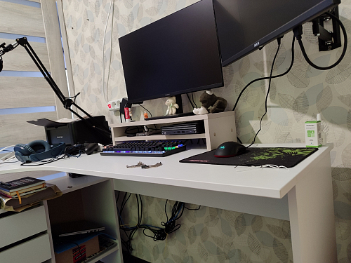 Письменный стол СПм-25 левый белый  - Уцененный экземпляр фото покупателя 80